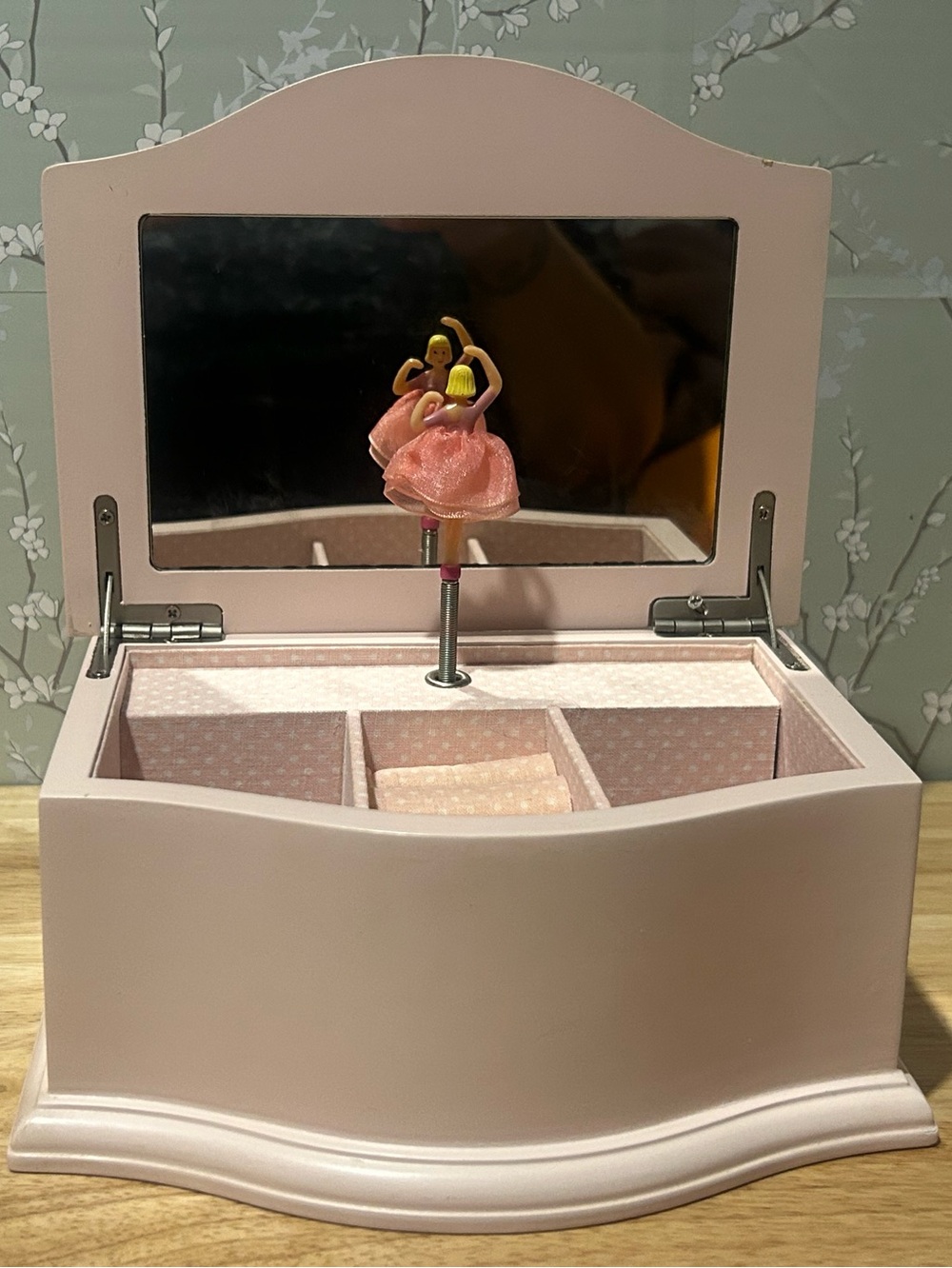 Pottery Barn Kids Pink Musical Ballerina Jewelry Box